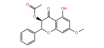 (3R)-5-Hydroxy-7-methoxy-4-oxo-2-phenylchroman-3-yl acetate